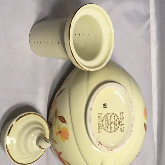 Aladdin TEA POT WITH DIFFUSER BY HALL’S  AUTUMN LEAF CERAMIC COLLECTION - Picture 5 of 6